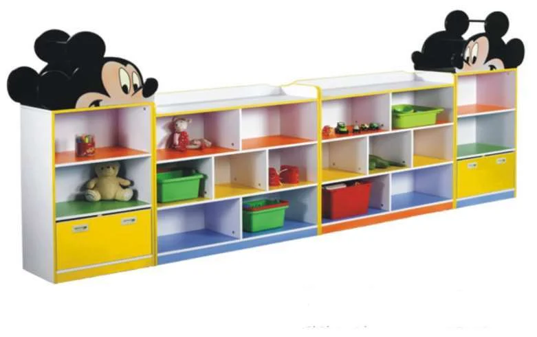 Solid Wood Educational Toys with a Coding and Logic - Building GameMickey mouse toys and book shelves Cabinet