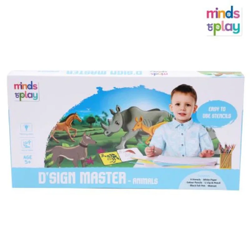 Sustainable Solid Wood Educational Toys with a Language - Learning Activity BookMinds At Play Design Master Jr Game Kit