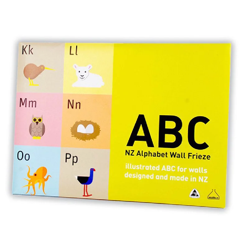 Hand - Carved Wooden Educational Toys with Alphabet - Learning BlocksNZ ABC Wall Frieze