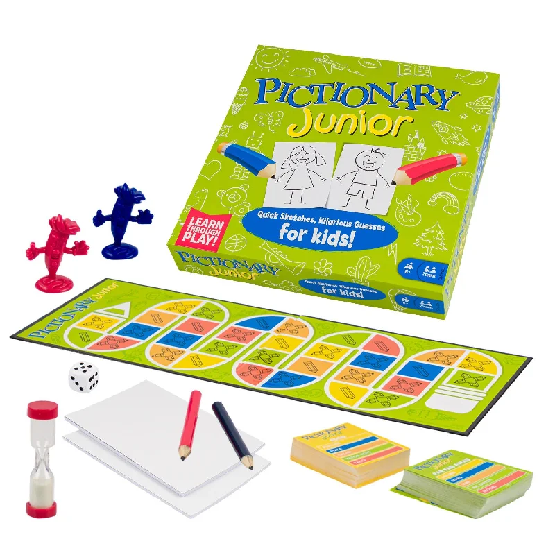 Natural Wood Educational Toys with a Construction and Engineering Play SetPictionary Junior