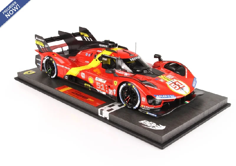 Precision - Cut Solid Wood Train Models Toys for Railway Fans*PREORDER* BBR Models 1:18 Ferrari 499P Winner Le Mans 2023 Car N.51