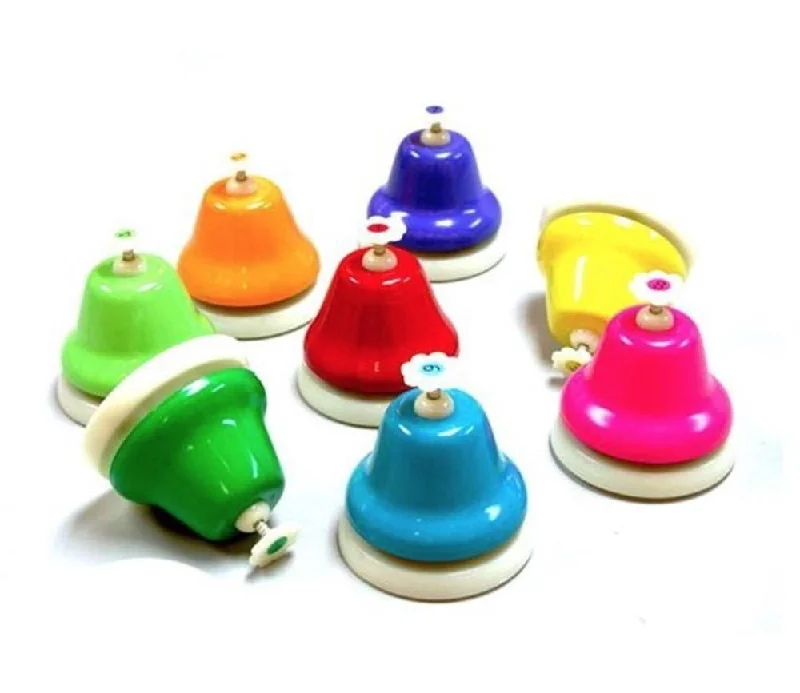 Hand - Painted Wooden Educational Toys in a Historical and Cultural ThemeRainbow Music large Desk Bells (8pk)