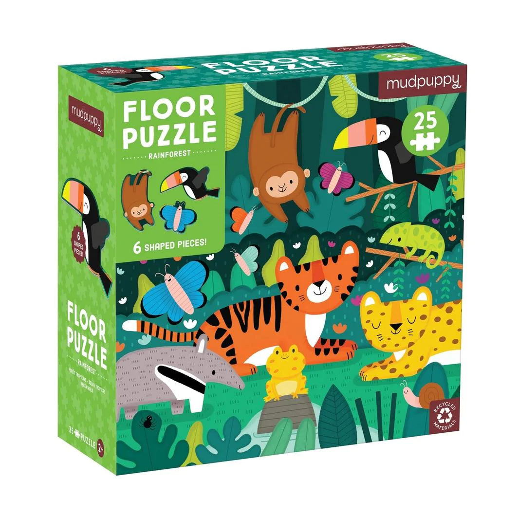 High - Grade Solid Wood Educational Toys for Improving Hand - Eye CoordinationRainforest Floor Puzzle