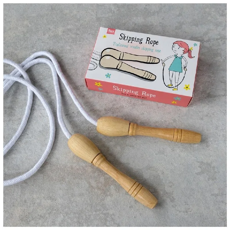 Hand - Sanded Wooden Educational Toys for Safe Exploration by PreschoolersRex London Traditional Wooden Skipping Rope