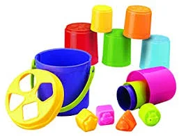 High - Grade Solid Wood Educational Toys for Improving Hand - Eye CoordinationSHAPE SORTING STACK N' NEST BUCKETS