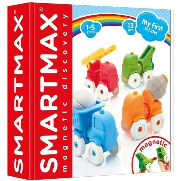 Eco - Friendly Solid Wood Educational Toys with Shape - Sorting Features for 1 - 3 Year OldsSmartmax My first vehicles