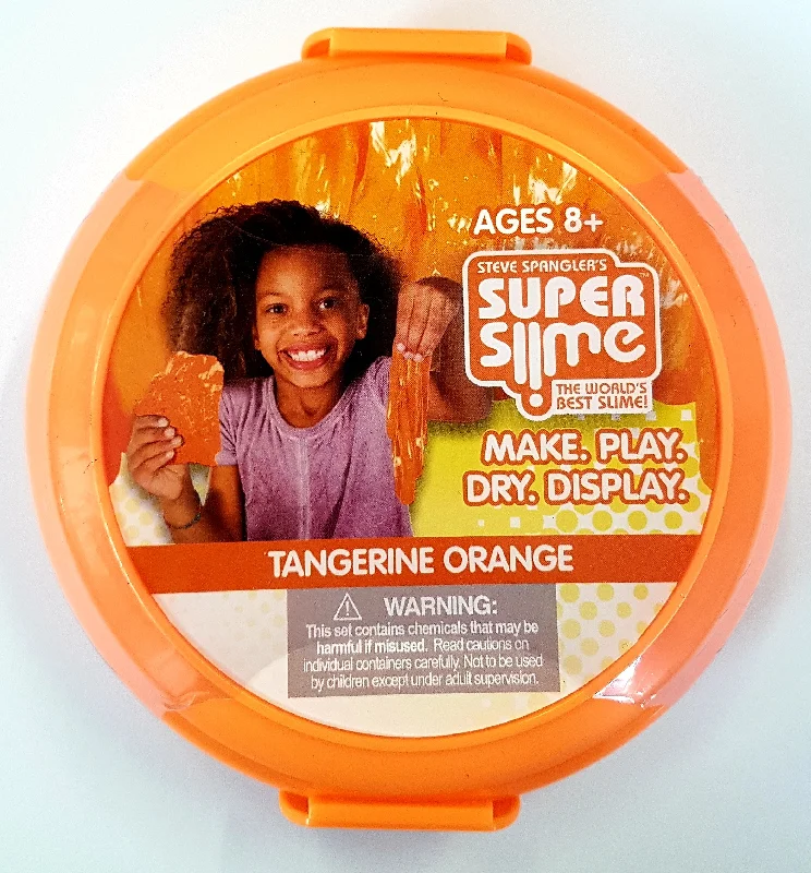 Natural Wood Educational Toys with a Construction and Engineering Play SetSuper Slime - Tangerine Orange