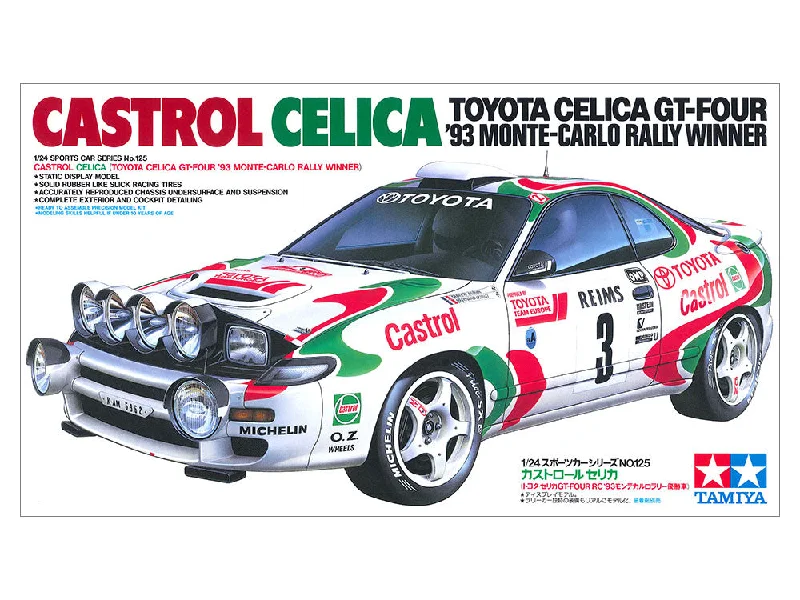 Slot Car Racing Set featuring Formula 1 Cars and a Multilane TrackTamiya 24125 1:24 Castrol Celica 1993 Monte Carlo Rally Winner