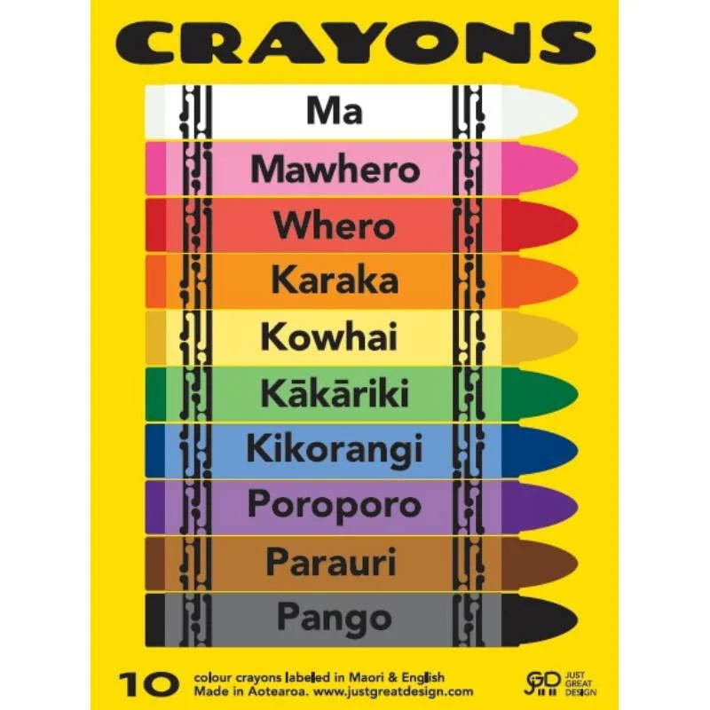 Hand - Carved Wooden Educational Toys with Alphabet - Learning BlocksTe Reo Crayons 10pk