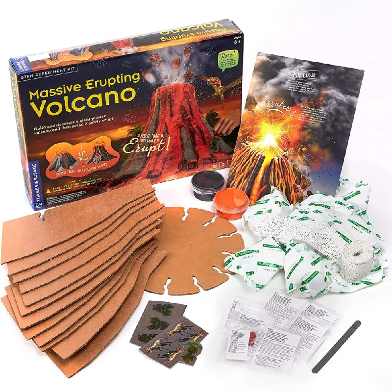 Natural Wood Educational Toys with a Construction and Engineering Play SetThames & Kosmos STEM Massive Erupting Volcano