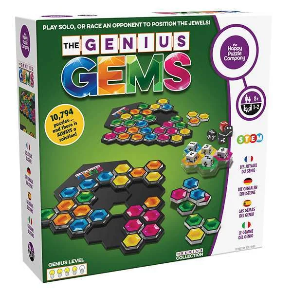 Hand - Carved Wooden Educational Toys with Alphabet - Learning BlocksThe Genius Gems Game