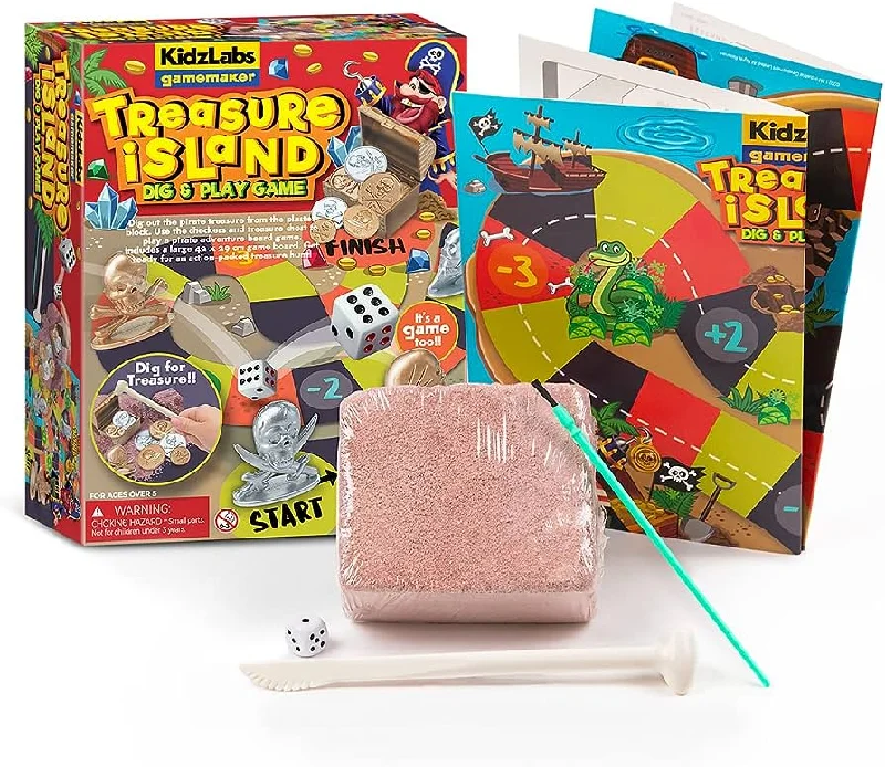 Hand - Made Wooden Educational Toys with a Space - Exploration SimulationTreasure Island Dig and Play game