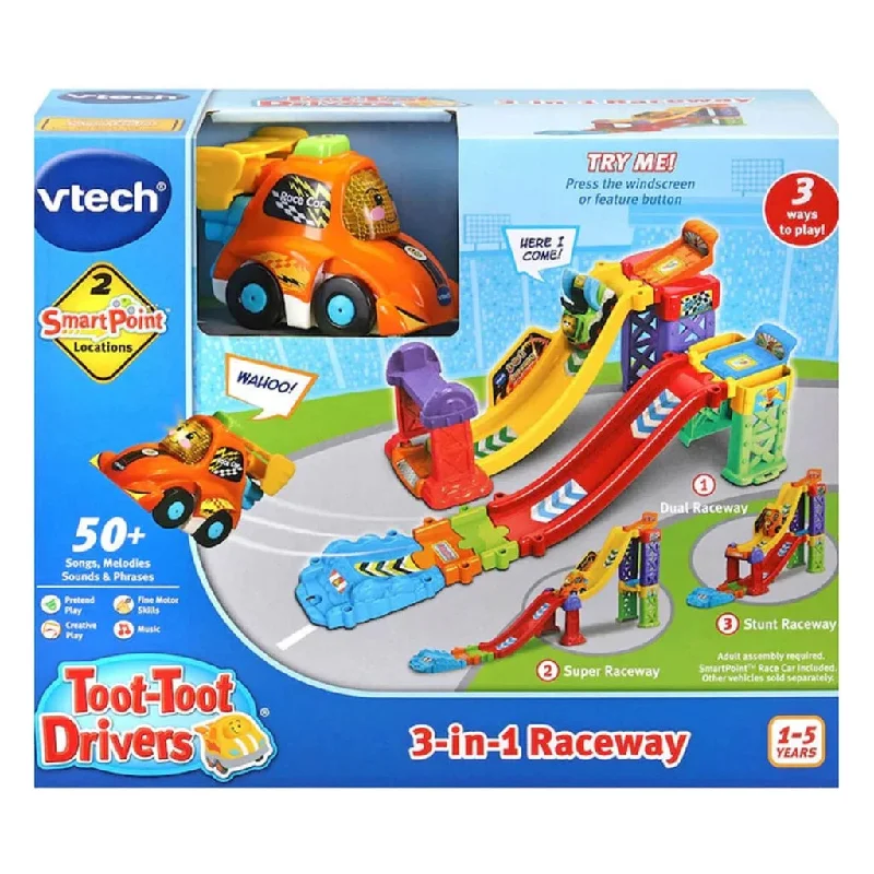 Natural Wood Early Learning Educational Toys for Toddlers' Cognitive DevelopmentVtech toot toot 3 in 1 Raceway