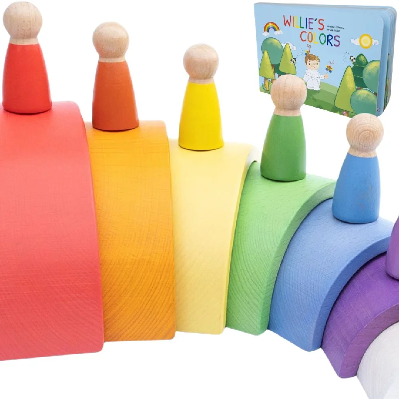 Hand - Painted Wooden Educational Toys in a Historical and Cultural ThemeWILLIES RAINBOW WORLD