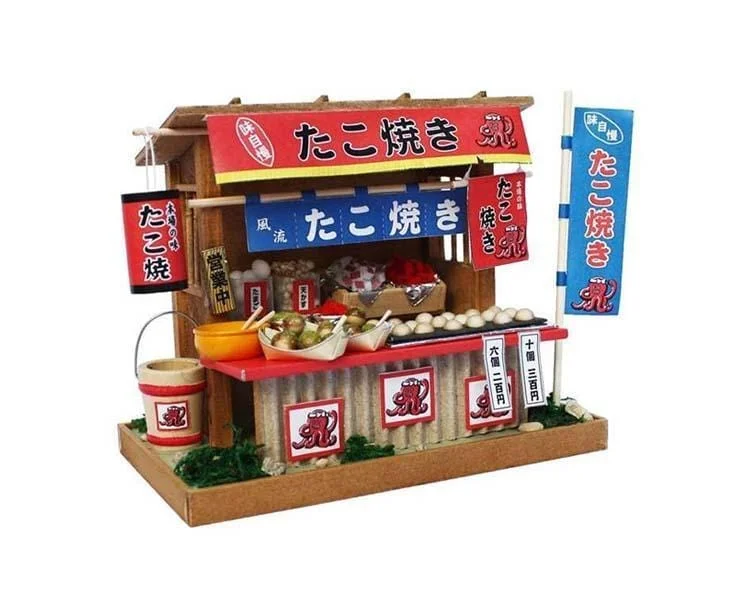 3D Wooden Puzzles of Historic Buildings with Intricate Details for Puzzle CollectorsDIY Craft Kit: Takoyaki Stall