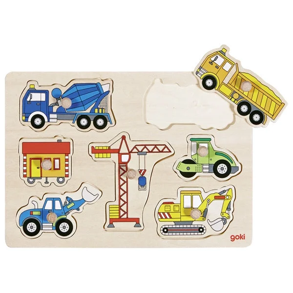 Laser - Cut Wooden Puzzles with Abstract Art Patterns for Art - Loving TeensLift out puzzle - building site vehicles