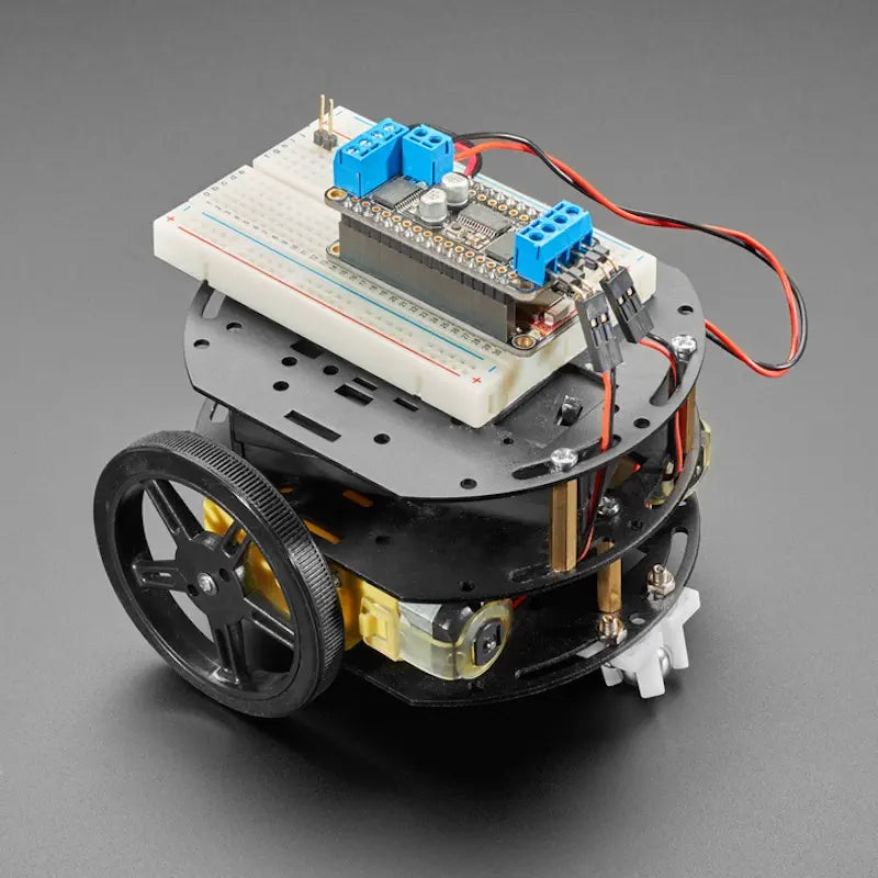 Solar - Powered Wooden Robots for Outdoor Environmental Science ExperimentsMini 3-Layer Round Robot Chassis Kit - 2WD w/ DC Motors