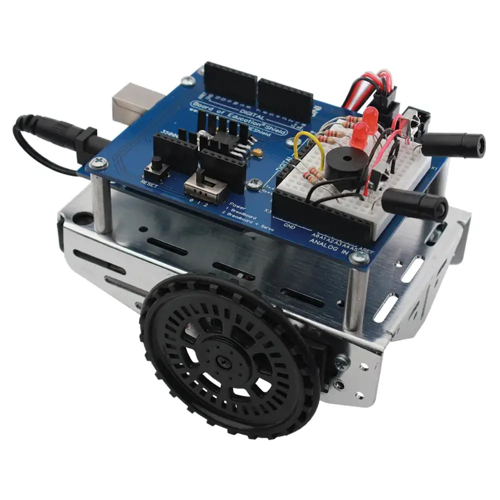 Programmable Wooden Robots with Bluetooth Connectivity for Tech - Savvy TeensParallax Boe-Bot Robotics Shield Kit for Arduino (with Arduino)