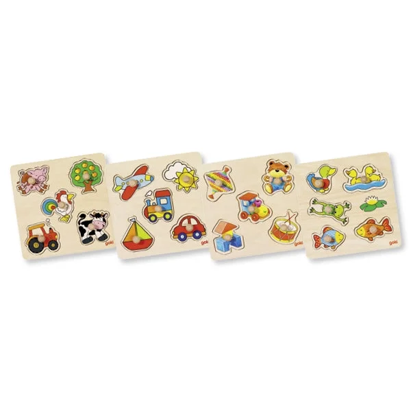 Scented Wooden Puzzles with a Fresh Pine Aroma for a Sensory ExperienceLift-out puzzles bundle - Goki Essentials I