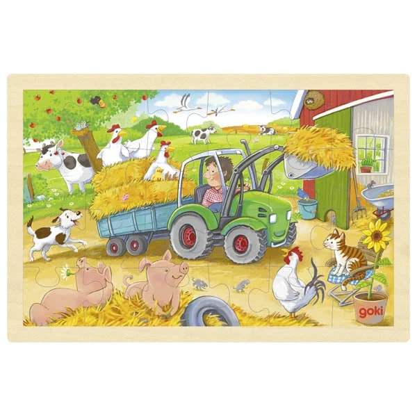 Large - Sized 1000 - Piece Wooden Puzzles with Scenic Landscape Themes for Adult EnthusiastsPuzzle - small tractor