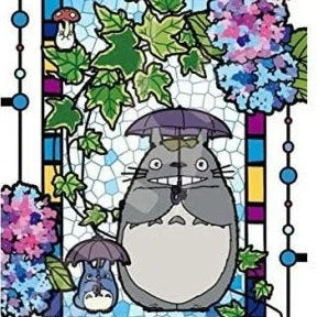 Eco - Friendly Sustainable Wooden Puzzles in Animal Shapes for Environment - Conscious ParentsTotoro and Hydrangea "My Neighbor Totoro" Petite Artcrystal Puzzle (126-AC61)