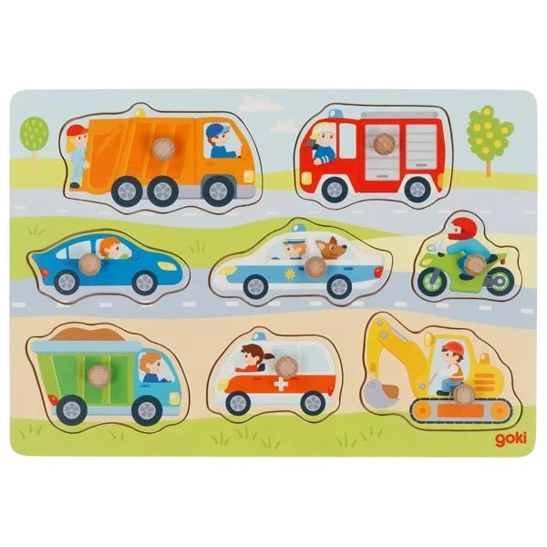 Scented Wooden Puzzles with a Fresh Pine Aroma for a Sensory ExperienceLift-out puzzle - Vehicles