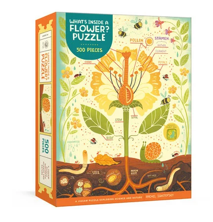 Stackable Wooden Puzzles of Alphabet Letters for Early Literacy DevelopmentPuzzle: What's Inside a Flower? 500pcs